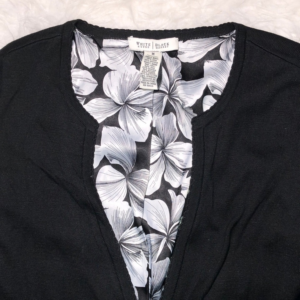 White House Black Market Women’s Silk Cardigan M - Picture 2 of 9